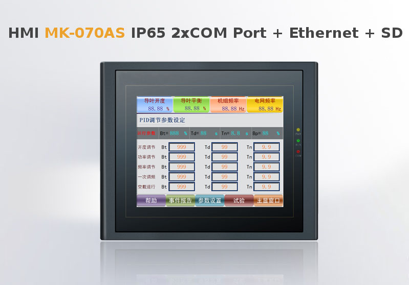 control panel HMI operator panel linux Modbus
